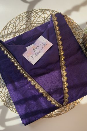 AD006 Purple lace kurti