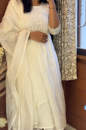 Readymade02 Mul Chanderi white suits