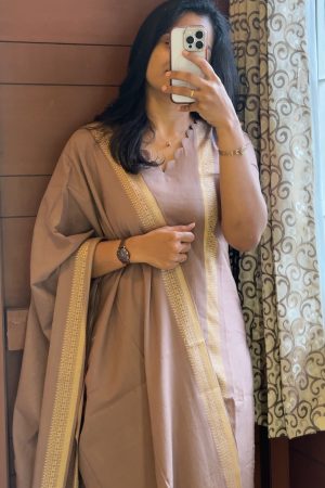 AD040 Pure Handloom cotton 3 Piece set