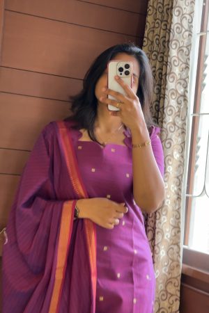 AD044 Handloom cotton 3 Piece set