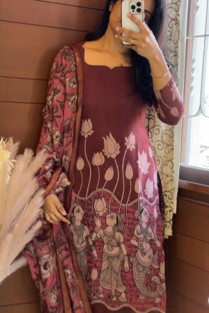 Aara010 Kalamkari kota 2 piece set