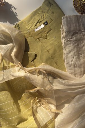 AD027 PONGAL SERIES 2K25 Three piece raw silk set