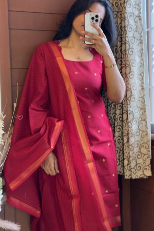 AD045 Handloom cotton 3 Piece set