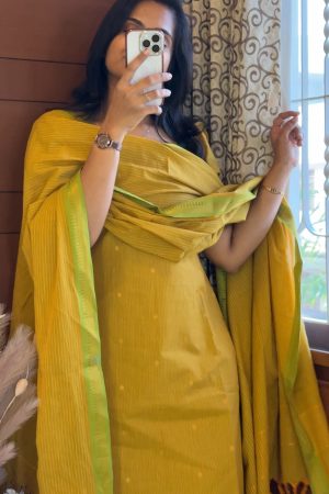 Aara007 Pure Handloom cotton 3 Piece set