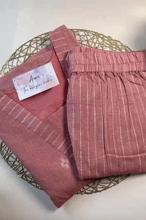 AD008 Pink Cotton CO-ORDS6 ((HA)